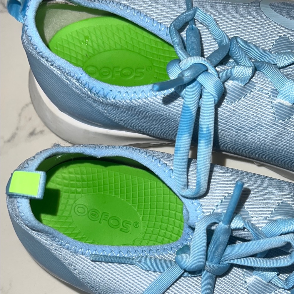 Oofos Women's Light Blue Stride Shoes sz 7.5 - Picture 11 of 11